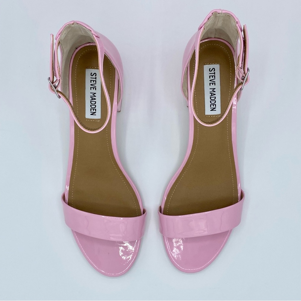 Steve Madden Pink Patent Irenee Ankle Strap Sandal Size 9.5 - Picture 4 of 15